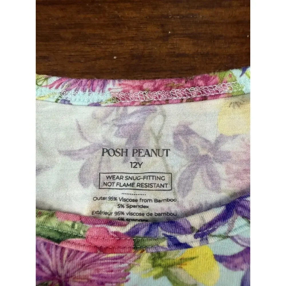 Posh Peanut Short Sleeve top and long pants Pajama Set - 12 EUC